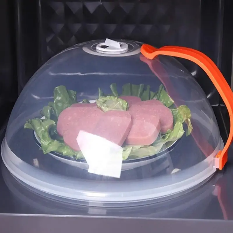Reusable Microwave Oven Food Cover with Handle, High Temperature Food Splash-proof Cover for Kitchen