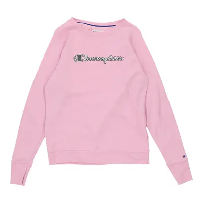 Champion Spellout Sweatshirt - Medium Pink Cotton