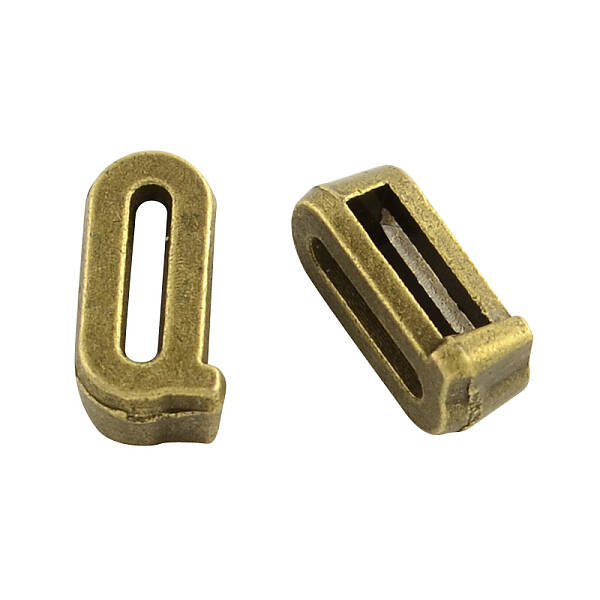 Tibetan Style Alloy Letter Slide Charms