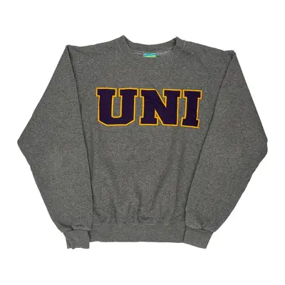 Uni Champion College Sweatshirt - Small Grey Cotton Blend