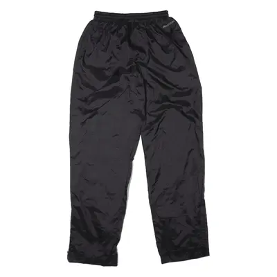 REEBOK Track Pants Black Nylon Tapered Mens S W24 L28