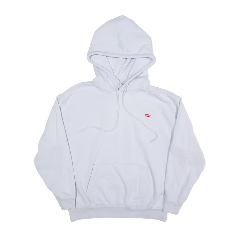 LEVI'S Hoodie White Pullover Mens XS