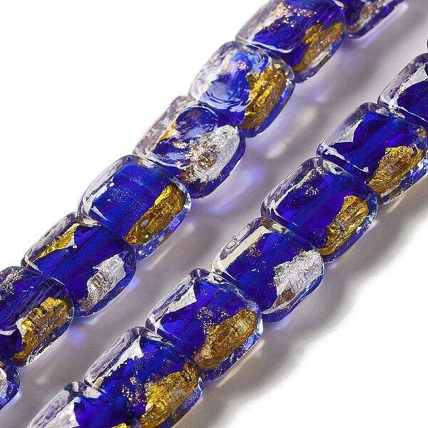 Handmade Gold Foil and Silver Foil Lampwork Beads