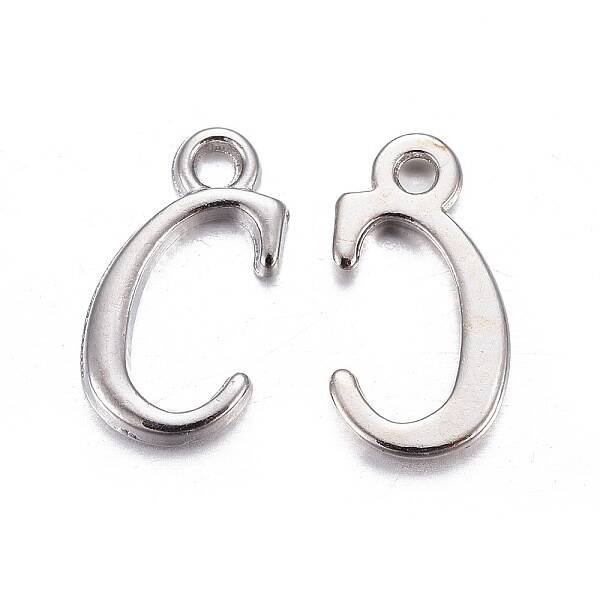 Platinum Plated Alloy Letter Pendants