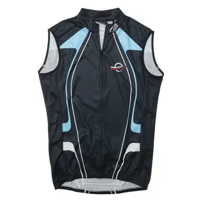 CUORE Cycling Full Zip Mens Jersey Black Sleeveless High Neck S