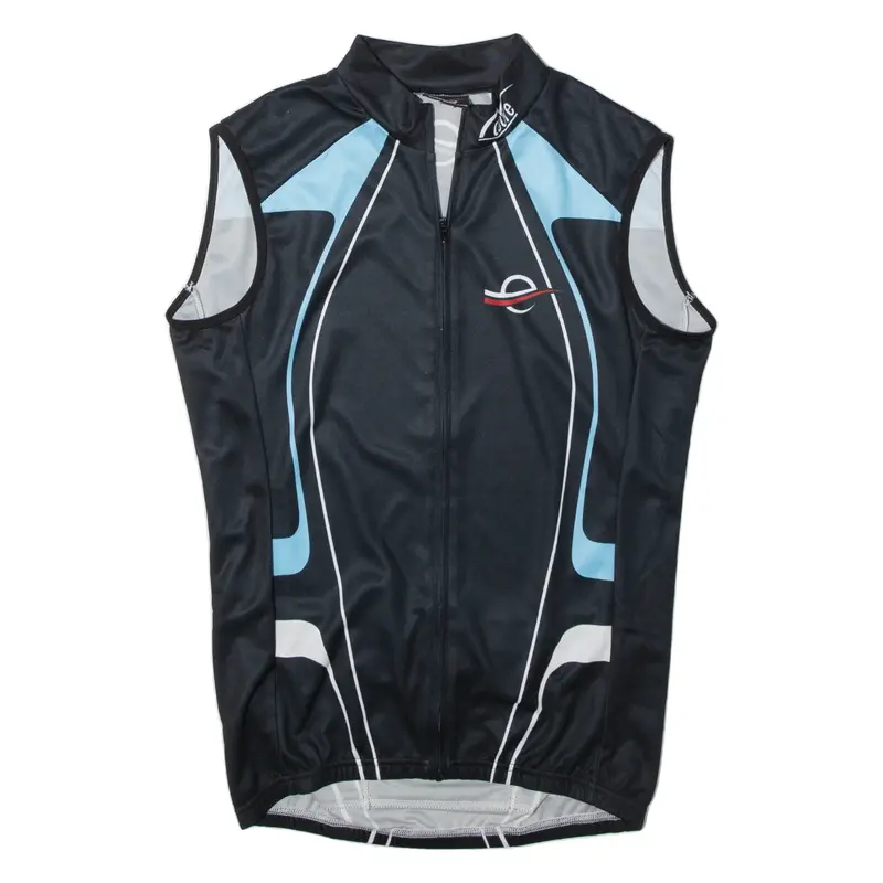 CUORE Cycling Full Zip Mens Jersey Black Sleeveless High Neck S