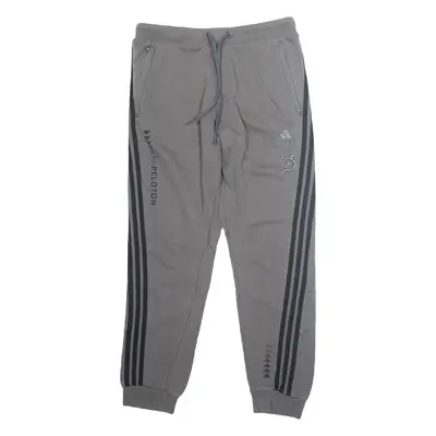 ADIDAS Peloton Mens Joggers Grey Tapered L W32 L30
