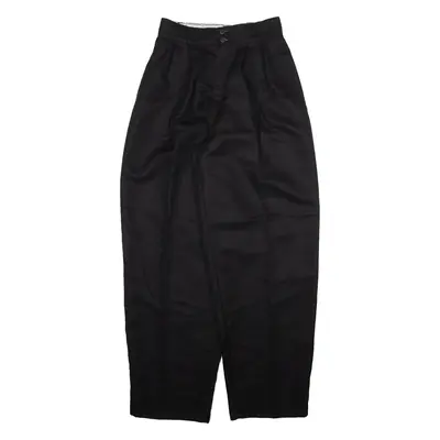 TWEANS Mens Trousers Black Relaxed Tapered Viscose W26 L31