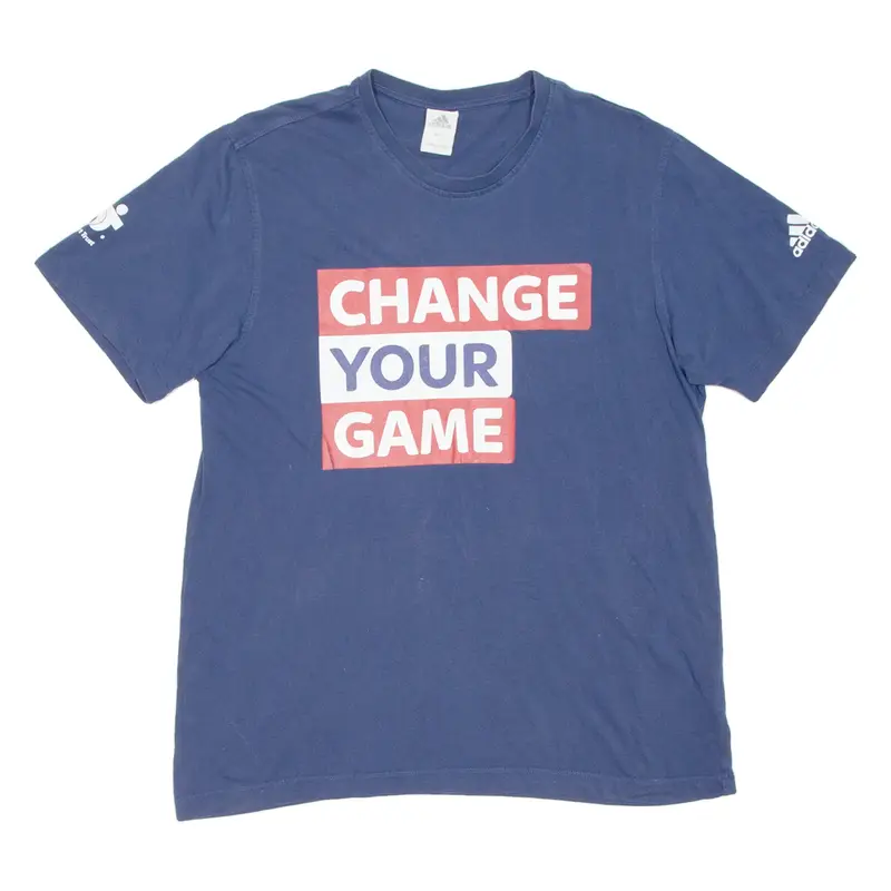 ADIDAS Change Your Game Mens T-Shirt Blue M