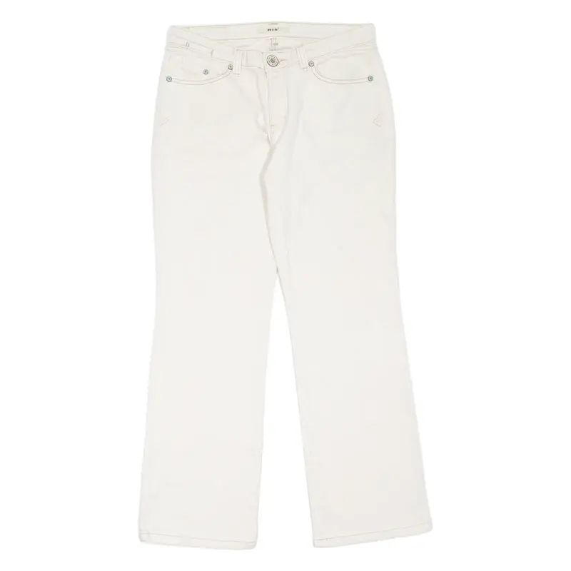 H.I.S Womens Jeans Cream Regular Bootcut W30 L29