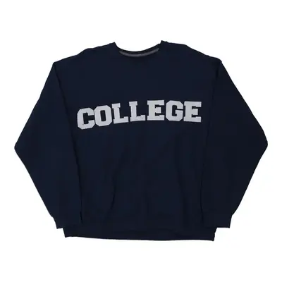 Unbranded College Sweatshirt - XL Navy Cotton