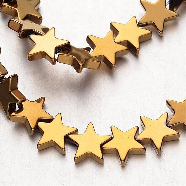 Electroplate Non-magnetic Synthetic Hematite Bead Strands