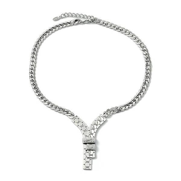 304 Stainless Steel with Cubic Zirconia Necklaces