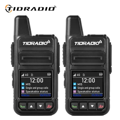 TIDRADIO TD-M15 Global POC Radio with 1 Year SIM Card Walkie Talkie Long Range 4G Network 2 Way Radio 5000 KM for Hiking and ...