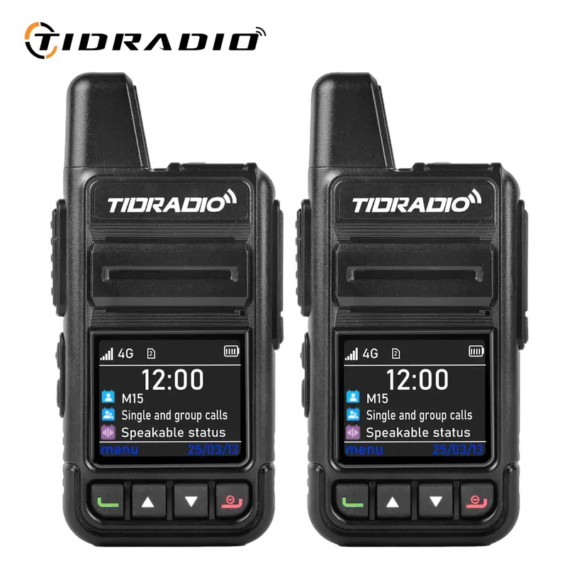 TIDRADIO TD-M15 Global POC Radio with 1 Year SIM Card Walkie Talkie Long Range 4G Network 2 Way Radio 5000 KM for Hiking and ...