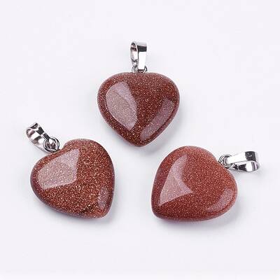 Synthetic Goldstone Pendants