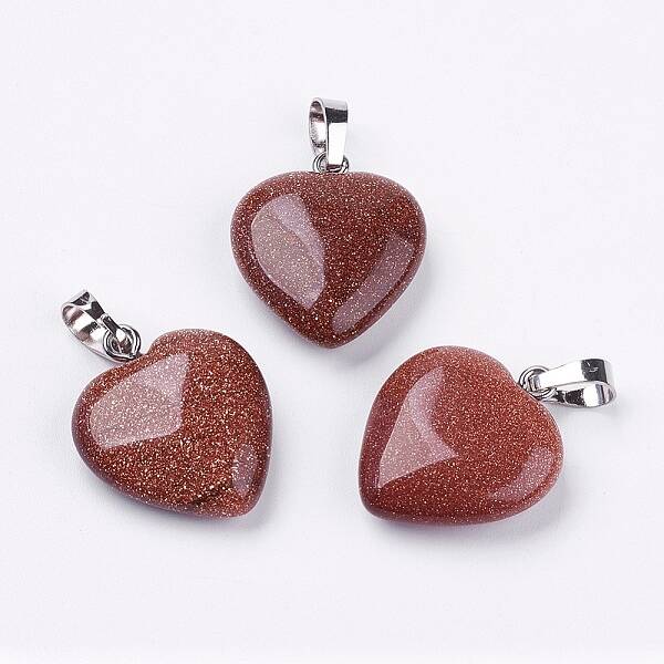Synthetic Goldstone Pendants