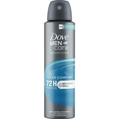 Dove Men+Care Advanced Clean Comfort Spray Antitraspirante (Antitraspirante) 150 Ml
