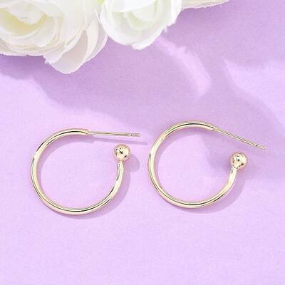 Brass Stud Earrings