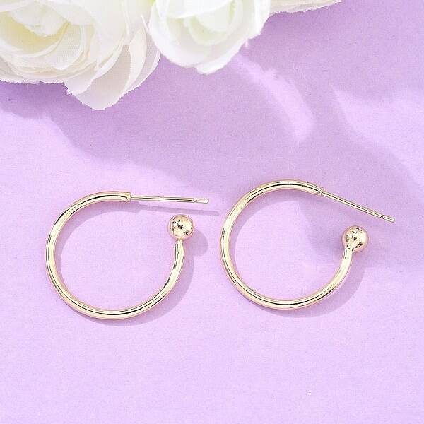 Brass Stud Earrings