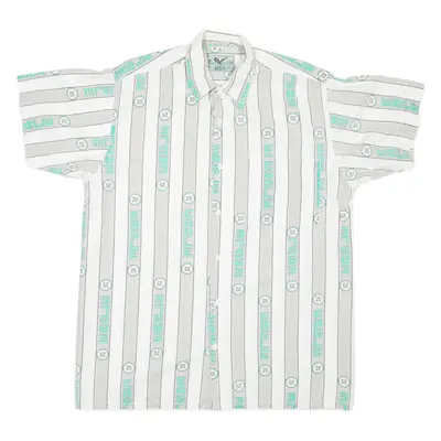 EAGLE Mens Shirt Grey Striped M