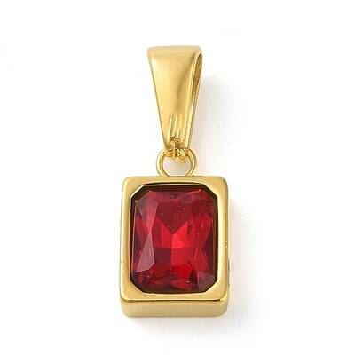 304 Stainless Steel Pendants Cubic Zirconia