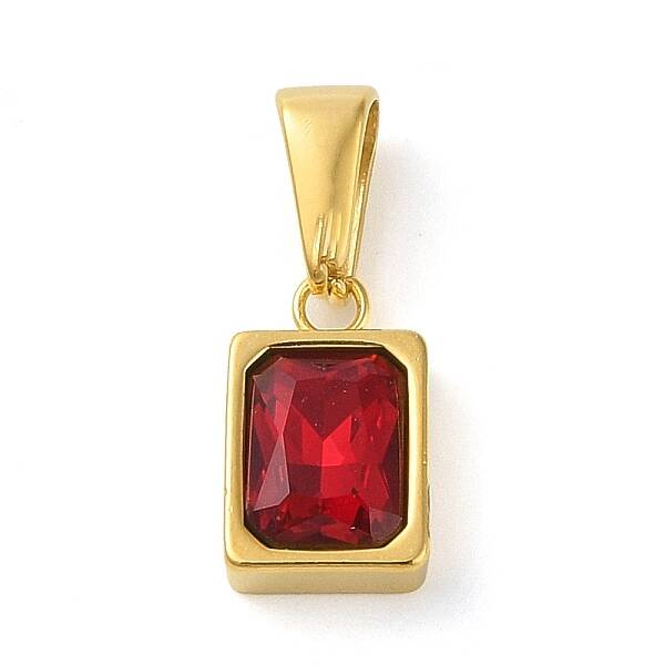 304 Stainless Steel Pendants Cubic Zirconia