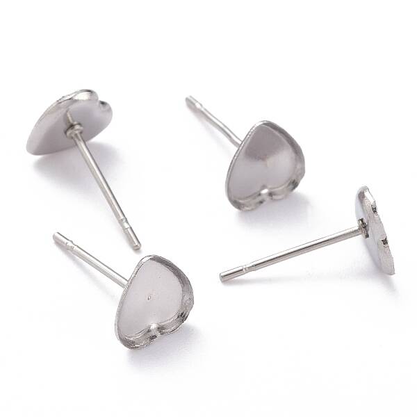 Non-Tarnish 304 Stainless Steel Stud Earring Settings
