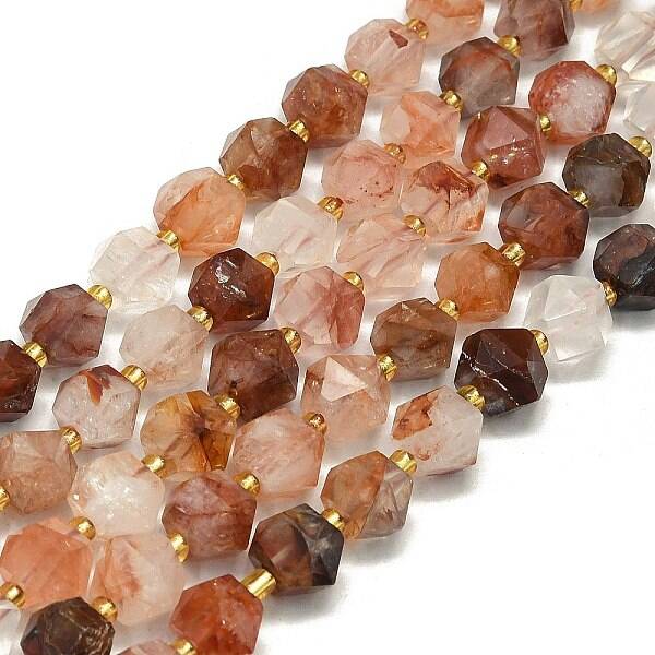 Natural Ferruginous Quartz Beads Strands