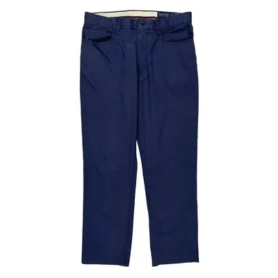 Ralph Lauren Slim Fit Trousers - 32W 28L Navy Cotton