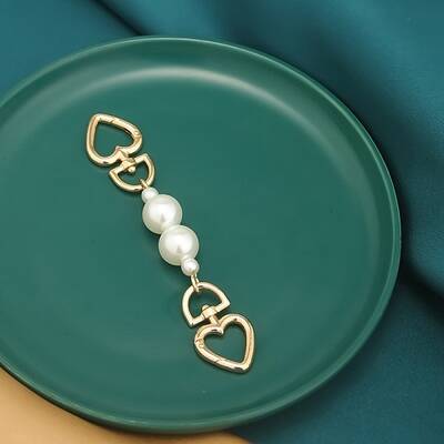 Alloy & Round Plastic Pearl Bag Extender Chains