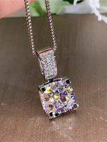 Luxury Artificial Zirconia Decor Dangling Pendant Necklace for Women, Rhinestone Decor Necklace, Gorgeous Trendy Jewelry As G...
