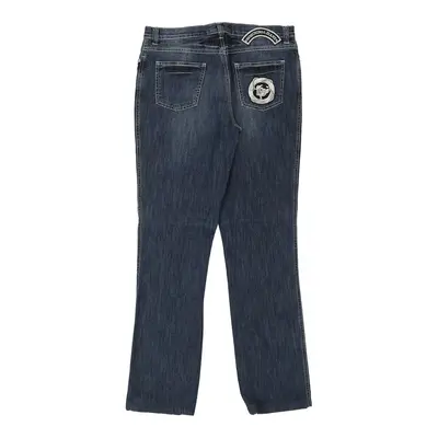 Popeye Moschino Jeans Embroidered Jeans - 33W UK 12 Blue Cotton | Size: UK 12