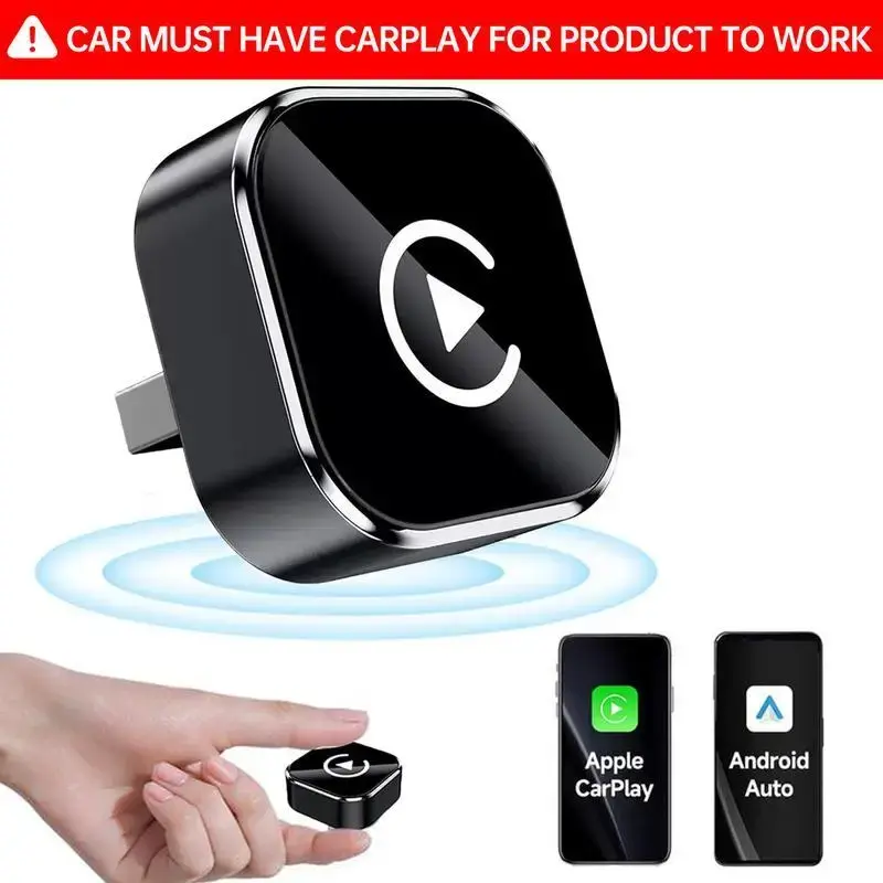 Dealsforyoudays | 2025 Wireless adaptador carplay for iPhone/Android - Fast Connection, No Latency,Hands-Free Call Wireless A...