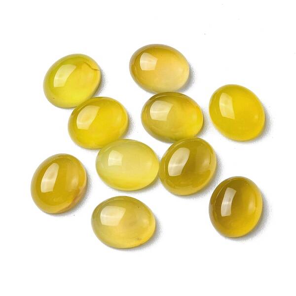 Natural Yellow Agate Cabochons