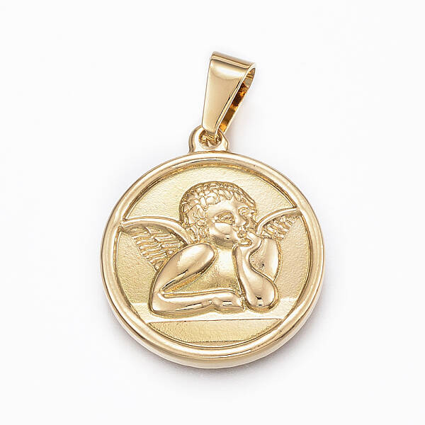 304 Stainless Steel Angel Pendants