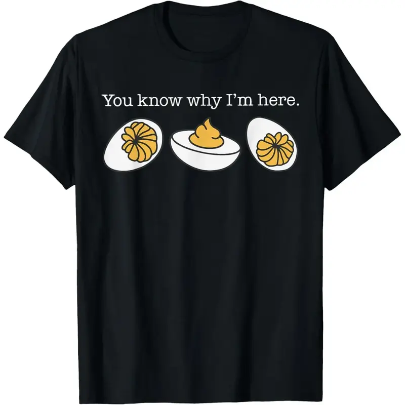 Retro Thanksgiving Dinner You Know Why I'm Here Deviled Egg T-Shirt