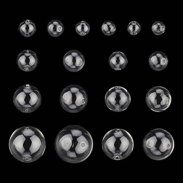 36 Pcs 9 Sizes Hollow Glass Globes
