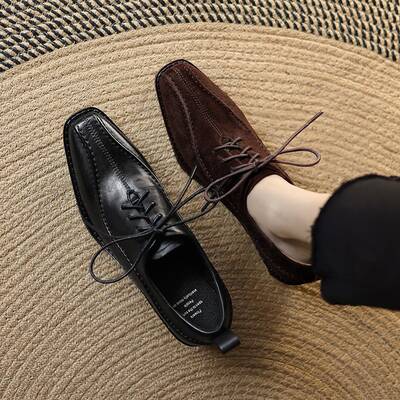 CHIKO Barker Square Toe Block Heels Oxfords Shoes