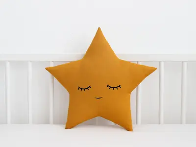 Mustard Star Pillow