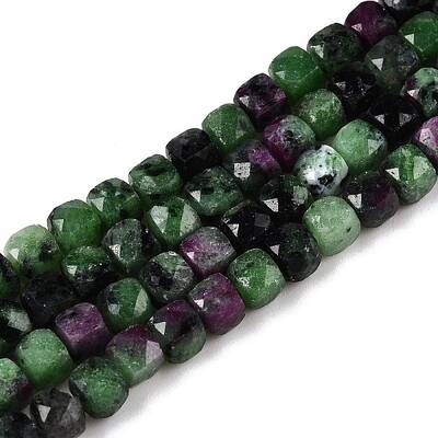 Natural Ruby in Zoisite Beads Strands
