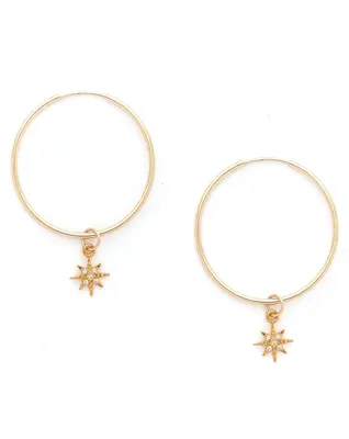 Soleil Hoop Earrings | Metal Color: Gold