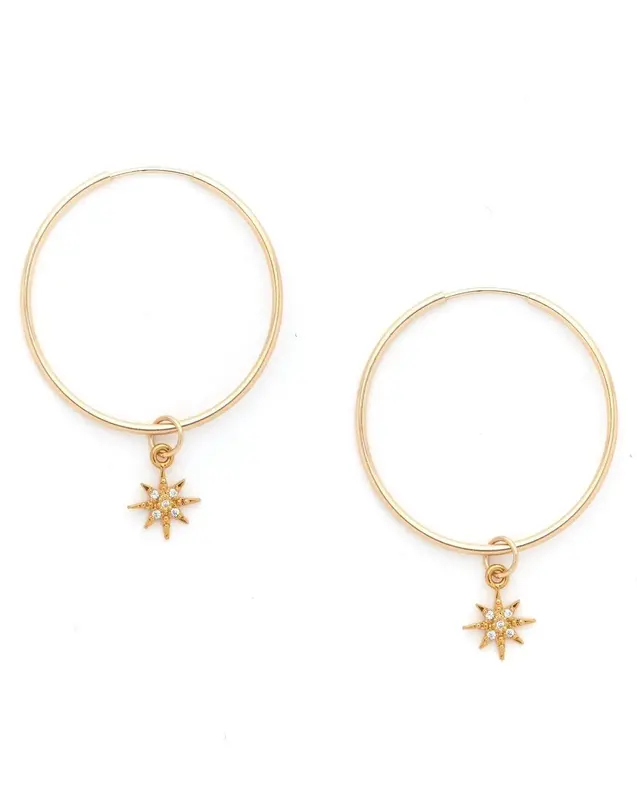 Soleil Hoop Earrings | Metal Color: Gold