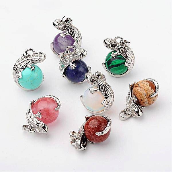 Natural & Synthetic Mixed Stone Pendants