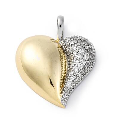 Brass Micro Pave Cubic Zirconia Pendants