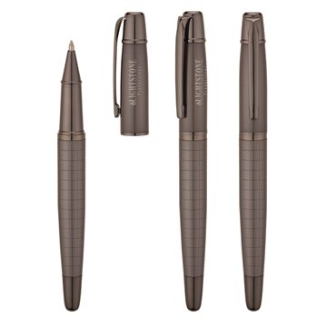 50 Custom Granite Rollerball Pen - Heavy Weight & Brass