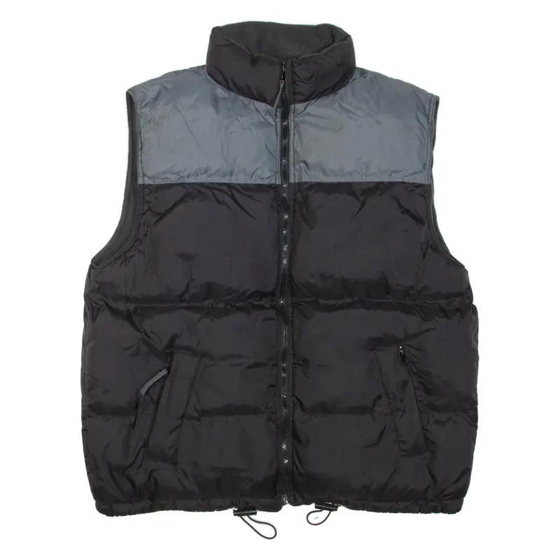 Mens Puffer Gilet Black Nylon XL