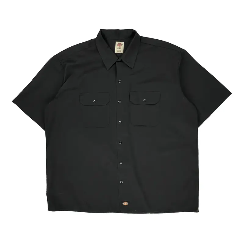 Dickies Short Sleeve Shirt - 2XL Black Polyester Blend