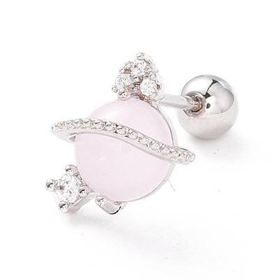 Planet Cat Eye Stud Earrings for Women