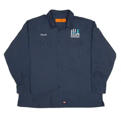 RED KAP Worker Shirt Blue Long Sleeve Mens 2XL
